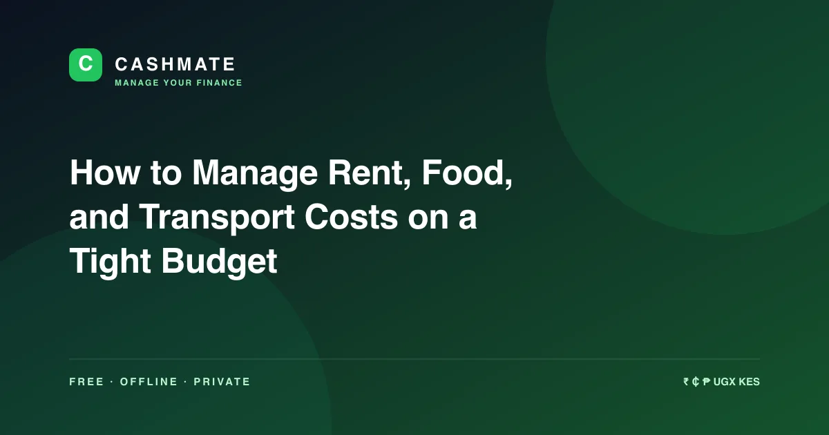 How to Manage Rent, Food, and Transport Costs on a Tight Budget