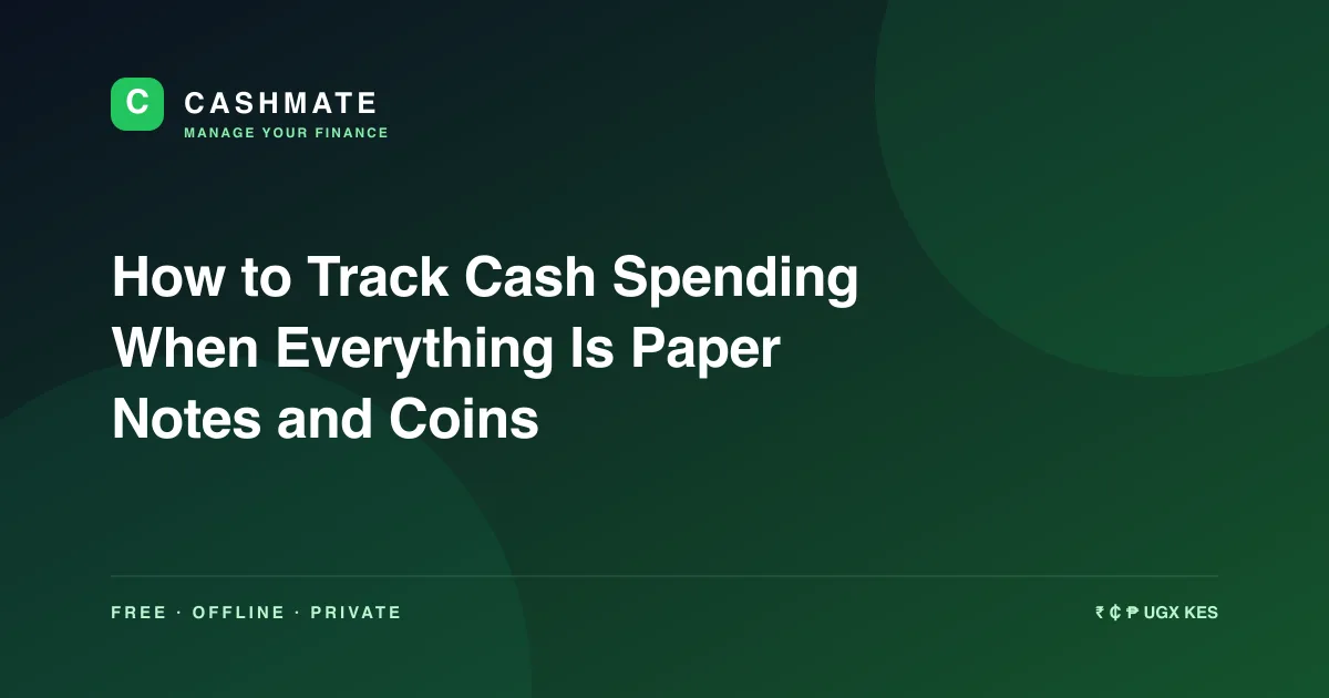 How to Track Cash Spending When Everything Is Paper Notes and Coins