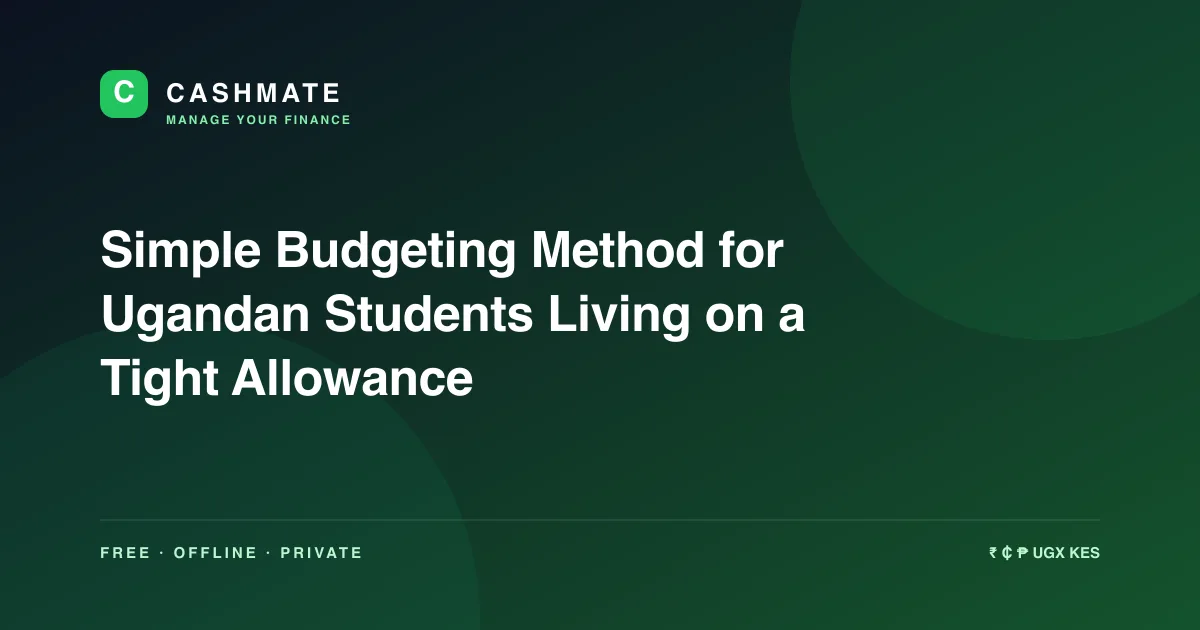 Simple Budgeting Method for Ugandan Students Living on a Tight Allowance